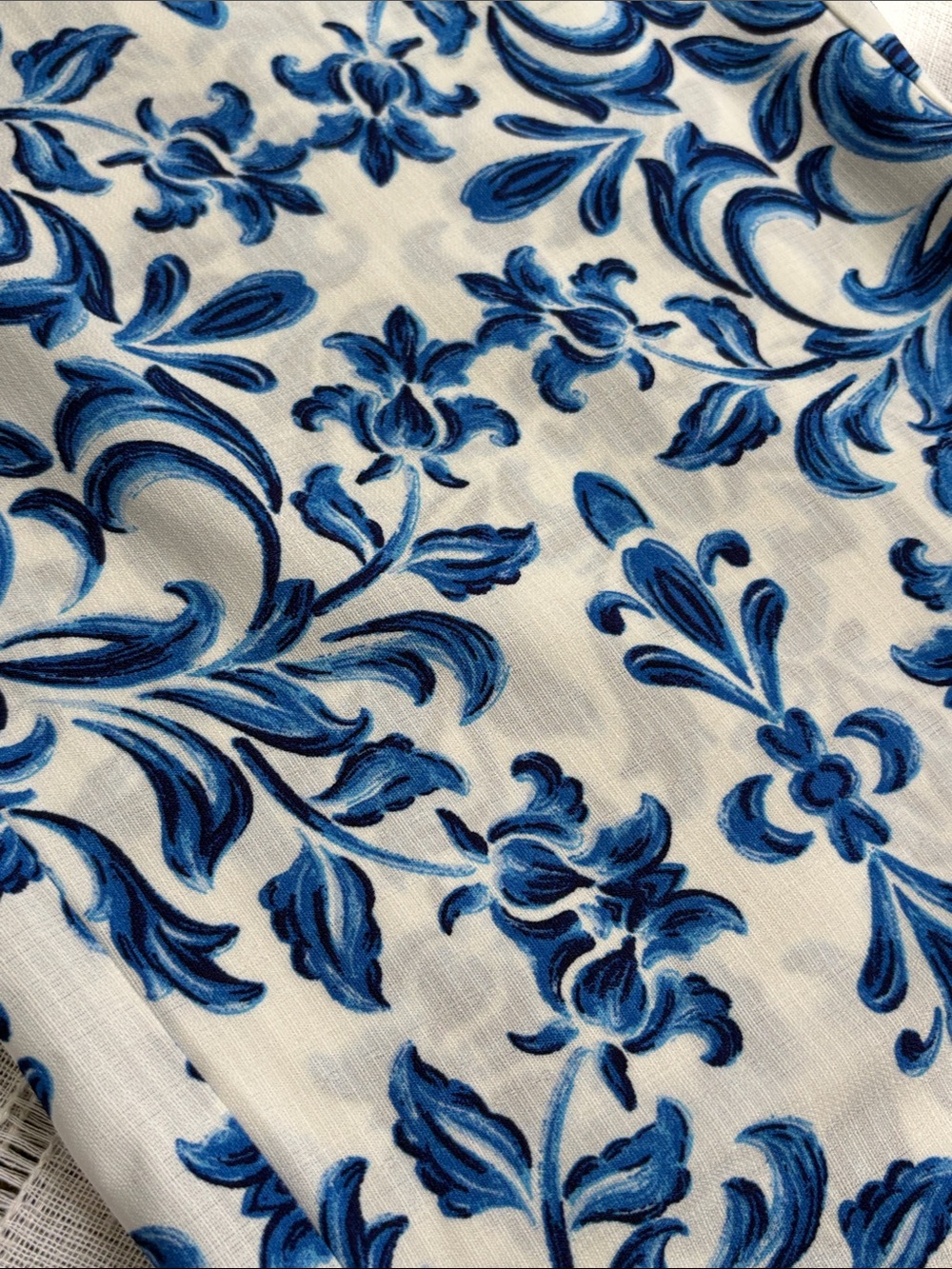 Bwear NWOT Blue & White Floral Print Wide-Leg Pants - Picture 13 of 13